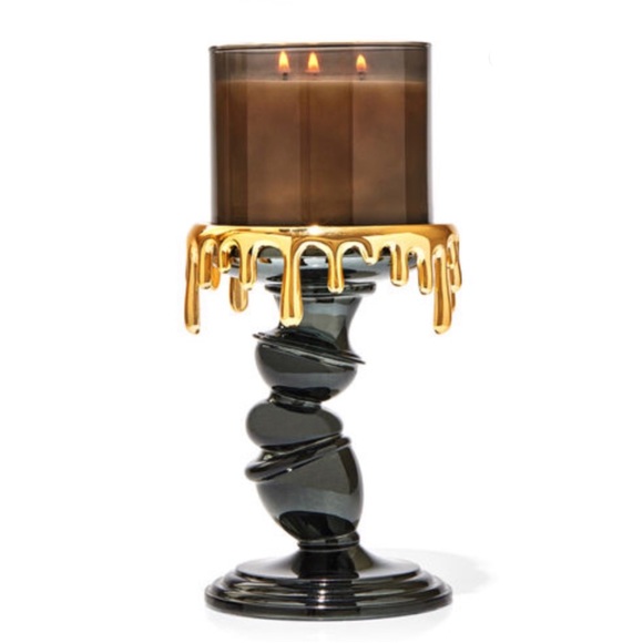 B&BW Wonky Tilted Pedestal 3-Wick Candle Holder